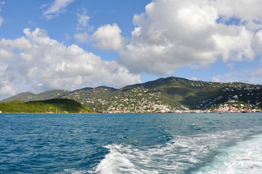 The south coast of St. Thomas below Charlotte Amalie, seen from the water